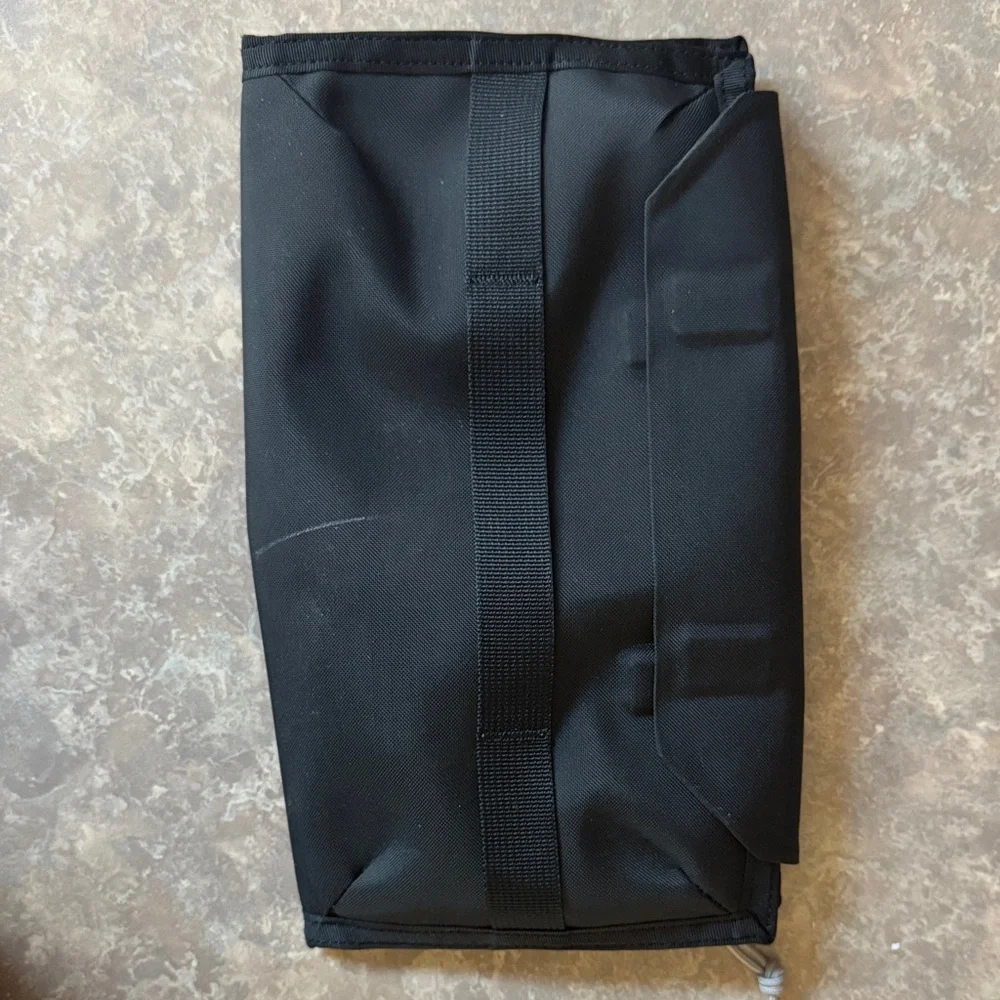 Evergoods Civic Access Black Travel Pouch with Whiskey Bottle Patch - Picture 3 of 5